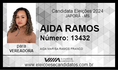 Candidato AIDA RAMOS 2024 - JAPORÃ - Eleições