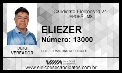 Candidato ELIEZER 2024 - JAPORÃ - Eleições