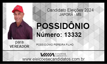 Candidato POSSIDÔNIO 2024 - JAPORÃ - Eleições