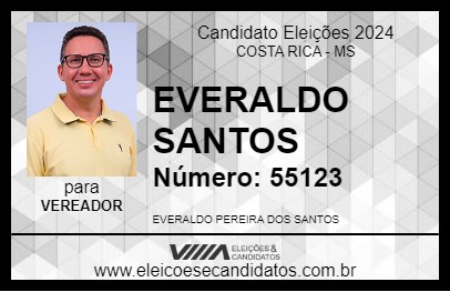 Candidato EVERALDO SANTOS 2024 - COSTA RICA - Eleições