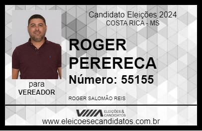 Candidato ROGER PERERECA 2024 - COSTA RICA - Eleições