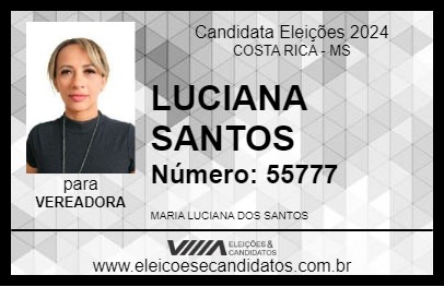 Candidato LUCIANA SANTOS 2024 - COSTA RICA - Eleições