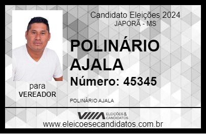 Candidato POLINÁRIO AJALA 2024 - JAPORÃ - Eleições