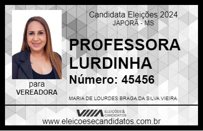 Candidato PROFESSORA LURDINHA 2024 - JAPORÃ - Eleições