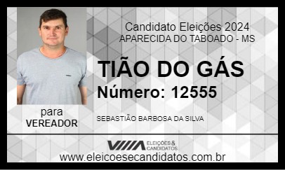 Candidato TIÃO DO GÁS 2024 - APARECIDA DO TABOADO - Eleições