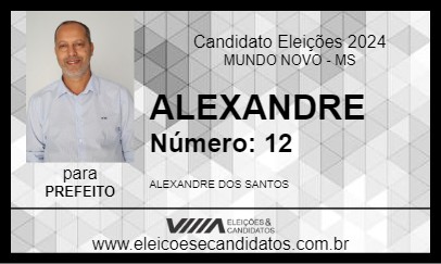 Candidato ALEXANDRE 2024 - MUNDO NOVO - Eleições