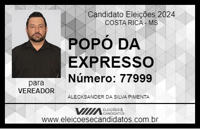 Candidato POPÓ DA EXPRESSO 2024 - COSTA RICA - Eleições