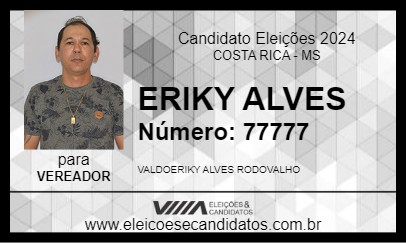 Candidato ERIKY ALVES 2024 - COSTA RICA - Eleições