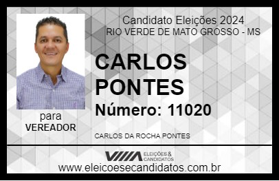 Candidato CARLOS PONTES 2024 - RIO VERDE DE MATO GROSSO - Eleições