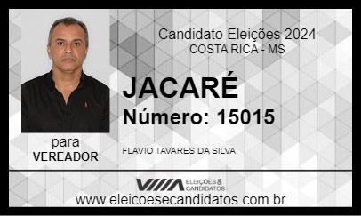 Candidato JACARÉ 2024 - COSTA RICA - Eleições