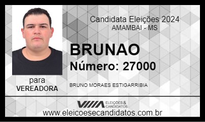 Candidato BRUNAO 2024 - AMAMBAI - Eleições