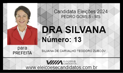 Candidato DRA SILVANA 2024 - PEDRO GOMES - Eleições