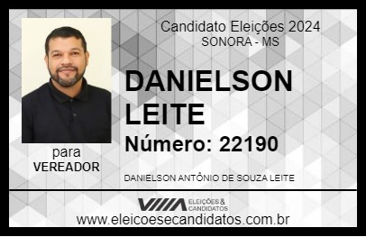 Candidato DANIELSON LEITE 2024 - SONORA - Eleições