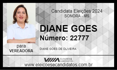 Candidato DIANE GOES 2024 - SONORA - Eleições