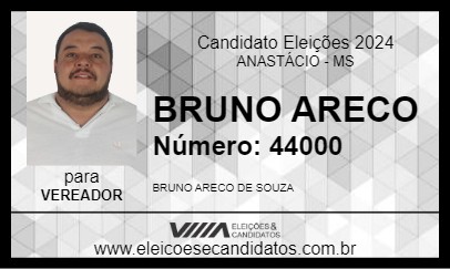 Candidato BRUNO ARECO 2024 - ANASTÁCIO - Eleições