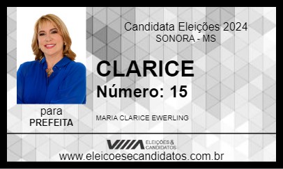 Candidato CLARICE 2024 - SONORA - Eleições