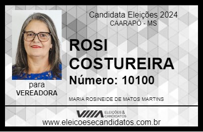 Candidato ROSI COSTUREIRA 2024 - CAARAPÓ - Eleições