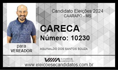 Candidato CARECA 2024 - CAARAPÓ - Eleições