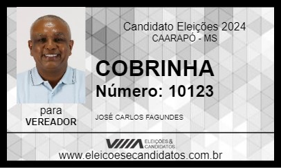 Candidato COBRINHA 2024 - CAARAPÓ - Eleições