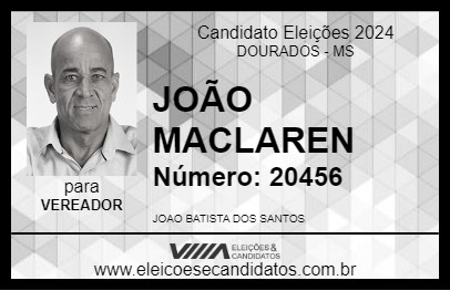 Candidato JOÃO MACLAREN 2024 - DOURADOS - Eleições