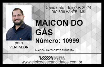 Candidato MAICON DO GÁS 2024 - RIO BRILHANTE - Eleições