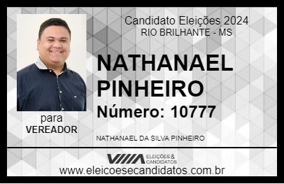 Candidato NATHANAEL PINHEIRO 2024 - RIO BRILHANTE - Eleições