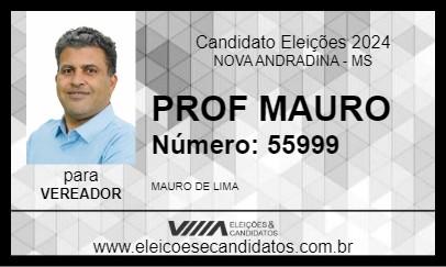 Candidato PROF MAURO 2024 - NOVA ANDRADINA - Eleições