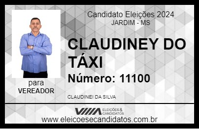 Candidato CLAUDINEY DO TÁXI 2024 - JARDIM - Eleições