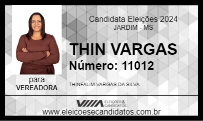 Candidato THIN VARGAS 2024 - JARDIM - Eleições