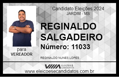 Candidato REGINALDO SALGADEIRO 2024 - JARDIM - Eleições