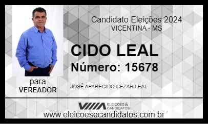 Candidato CIDO LEAL 2024 - VICENTINA - Eleições