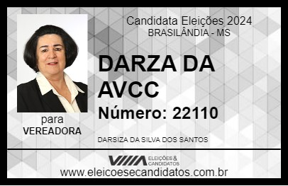 Candidato DARZA DA AVCC 2024 - BRASILÂNDIA - Eleições