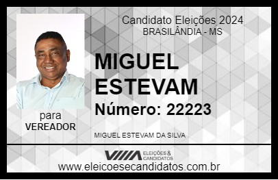 Candidato MIGUEL ESTEVAM 2024 - BRASILÂNDIA - Eleições