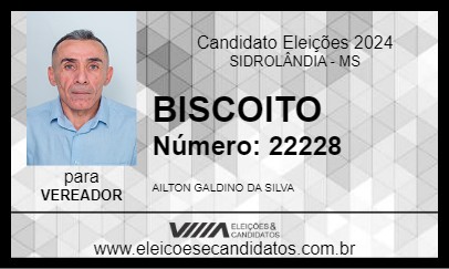 Candidato BISCOITO 2024 - SIDROLÂNDIA - Eleições