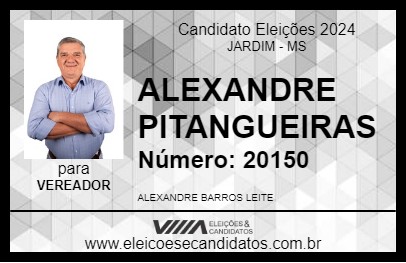 Candidato ALEXANDRE PITANGUEIRAS 2024 - JARDIM - Eleições