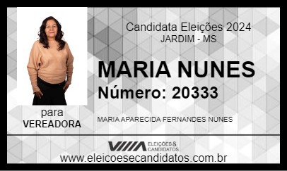 Candidato MARIA NUNES 2024 - JARDIM - Eleições