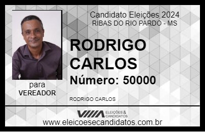 Candidato RODRIGO CARLOS 2024 - RIBAS DO RIO PARDO - Eleições