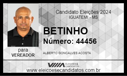 Candidato BETINHO 2024 - IGUATEMI - Eleições