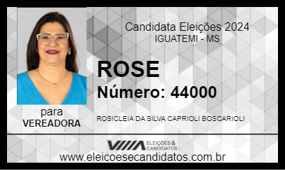 Candidato ROSE 2024 - IGUATEMI - Eleições