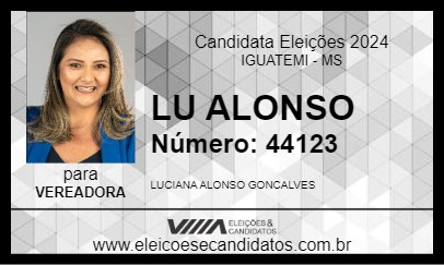 Candidato LU ALONSO 2024 - IGUATEMI - Eleições