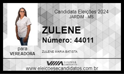 Candidato ZULENE 2024 - JARDIM - Eleições