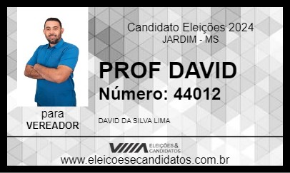 Candidato PROF DAVID 2024 - JARDIM - Eleições