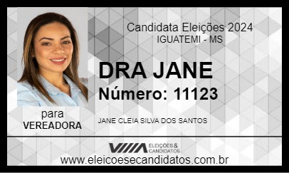 Candidato DRA JANE 2024 - IGUATEMI - Eleições