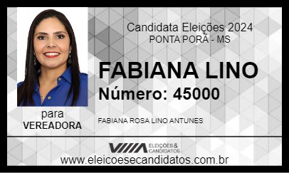 Candidato FABIANA LINO 2024 - PONTA PORÃ - Eleições