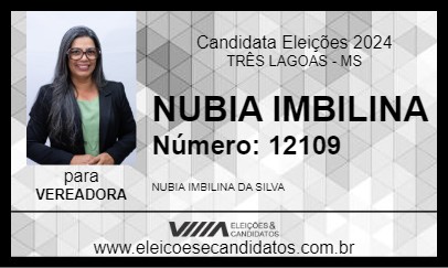 Candidato NUBIA IMBILINA 2024 - TRÊS LAGOAS - Eleições