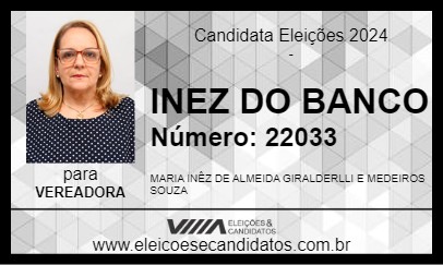 Candidato INEZ DO BANCO 2024 - CHAPADÃO DO SUL - Eleições