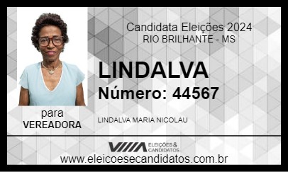 Candidato LINDALVA 2024 - RIO BRILHANTE - Eleições