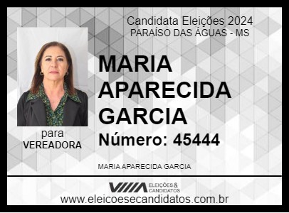 Candidato MARIA GARCIA 2024 - PARAÍSO DAS ÁGUAS - Eleições