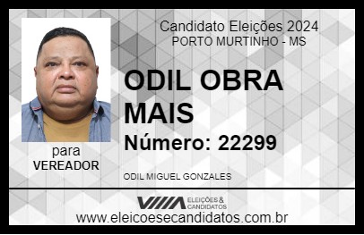 Candidato ODIL OBRA MAIS 2024 - PORTO MURTINHO - Eleições