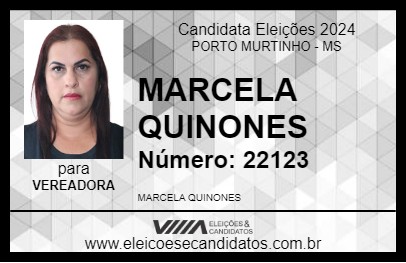 Candidato MARCELA QUINONES 2024 - PORTO MURTINHO - Eleições